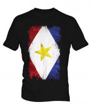 Saba Grunge Flag Mens T-Shirt