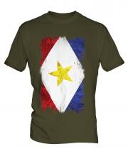 Saba Grunge Flag Mens T-Shirt