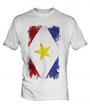 Saba Grunge Flag Mens T-Shirt
