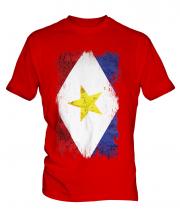 Saba Grunge Flag Mens T-Shirt