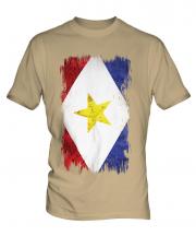 Saba Grunge Flag Mens T-Shirt