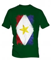 Saba Grunge Flag Mens T-Shirt