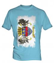 Saint Barthelemy Grunge Flag Mens T-Shirt