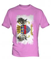 Saint Barthelemy Grunge Flag Mens T-Shirt