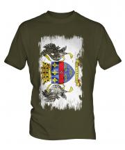 Saint Barthelemy Grunge Flag Mens T-Shirt