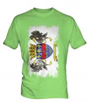 Saint Barthelemy Grunge Flag Mens T-Shirt