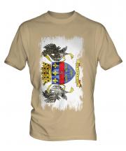 Saint Barthelemy Grunge Flag Mens T-Shirt