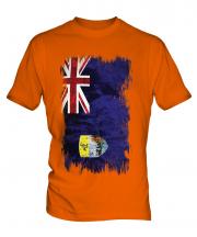 Saint Helena Grunge Flag Mens T-Shirt