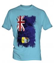 Saint Helena Grunge Flag Mens T-Shirt