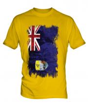 Saint Helena Grunge Flag Mens T-Shirt