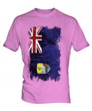 Saint Helena Grunge Flag Mens T-Shirt