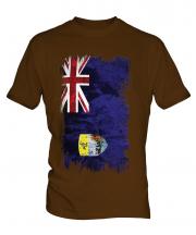 Saint Helena Grunge Flag Mens T-Shirt