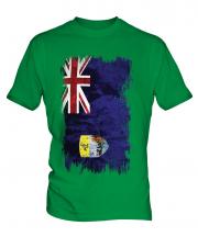 Saint Helena Grunge Flag Mens T-Shirt