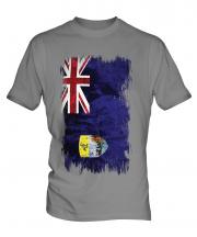 Saint Helena Grunge Flag Mens T-Shirt