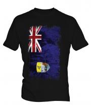 Saint Helena Grunge Flag Mens T-Shirt