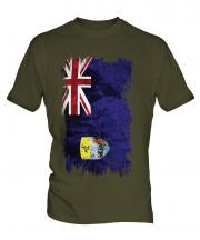 Saint Helena Grunge Flag Mens T-Shirt