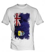 Saint Helena Grunge Flag Mens T-Shirt