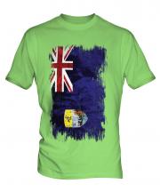 Saint Helena Grunge Flag Mens T-Shirt