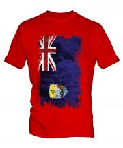 Saint Helena Grunge Flag Mens T-Shirt