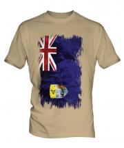 Saint Helena Grunge Flag Mens T-Shirt