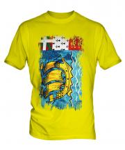 Saint Pierre And Miquelon Grunge Flag Mens T-Shirt