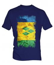 Saint Vincents And The Grenadines Grunge Flag Mens T-Shirt