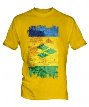 Saint Vincents And The Grenadines Grunge Flag Mens T-Shirt
