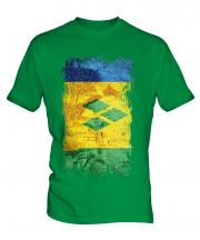 Saint Vincents And The Grenadines Grunge Flag Mens T-Shirt