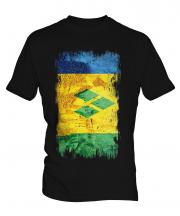 Saint Vincents And The Grenadines Grunge Flag Mens T-Shirt