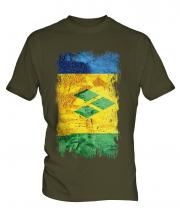 Saint Vincents And The Grenadines Grunge Flag Mens T-Shirt