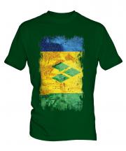 Saint Vincents And The Grenadines Grunge Flag Mens T-Shirt