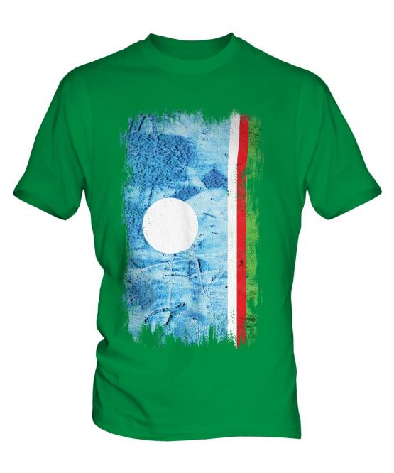 Sakha Republic Grunge Flag Mens T-Shirt