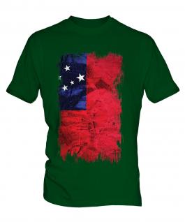 Samoa Grunge Flag Mens T-Shirt