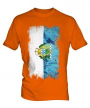 San Marino Grunge Flag Mens T-Shirt