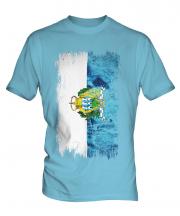 San Marino Grunge Flag Mens T-Shirt