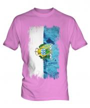 San Marino Grunge Flag Mens T-Shirt