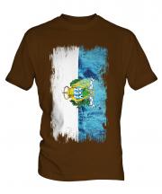 San Marino Grunge Flag Mens T-Shirt