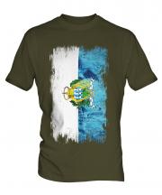 San Marino Grunge Flag Mens T-Shirt