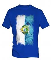 San Marino Grunge Flag Mens T-Shirt