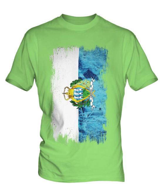 San Marino Grunge Flag Mens T-Shirt