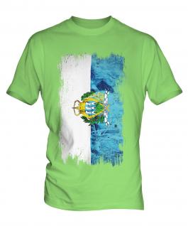 San Marino Grunge Flag Mens T-Shirt