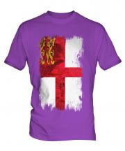 Sark Grunge Flag Mens T-Shirt
