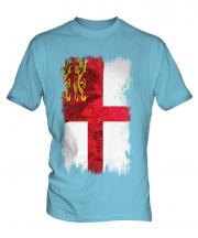 Sark Grunge Flag Mens T-Shirt