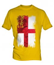 Sark Grunge Flag Mens T-Shirt