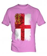 Sark Grunge Flag Mens T-Shirt