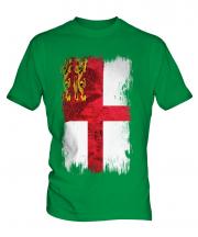 Sark Grunge Flag Mens T-Shirt