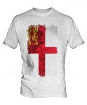 Sark Grunge Flag Mens T-Shirt