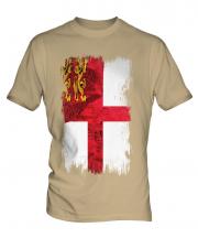 Sark Grunge Flag Mens T-Shirt