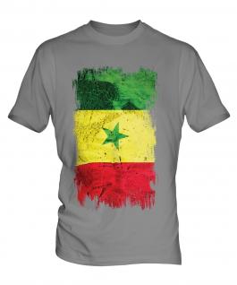 Senegal Grunge Flag Mens T-Shirt