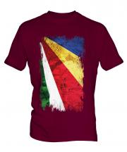 Seychelles Grunge Flag Mens T-Shirt